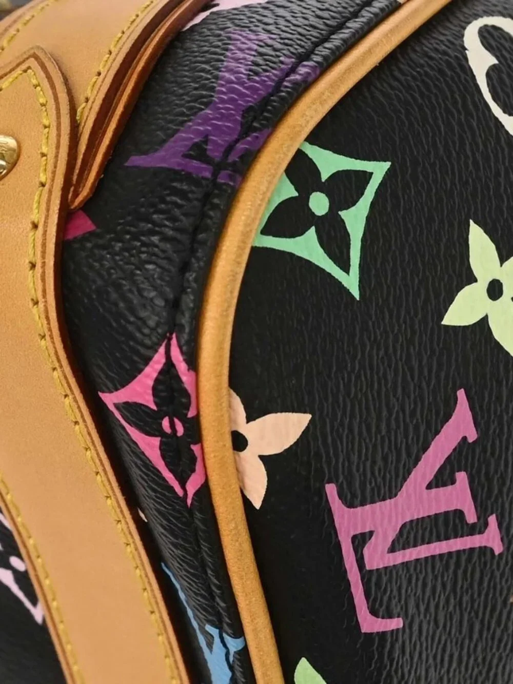 Louis Vuitton Black Monogram Multicolor Priscilla Handbag M40097